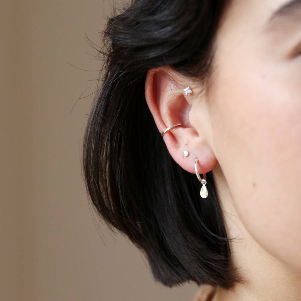 Sterling Silver Circle Ear Cuff By Lisa Angel