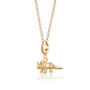18ct Gold Triceratops Dinosaur Charm Necklace, thumbnail 2 of 6