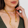 Gold Or Silver Plated Snake Necklace, thumbnail 1 of 9