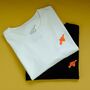 Hoy Classics Embroidered Organic Tee Black/Sunrise, thumbnail 4 of 6