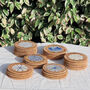Handmade Ceramic And Rattan Coaster, thumbnail 1 of 11