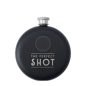 Dapper Chap 'The Perfect Shot' Black 6oz Hip Flask, 2 of 4