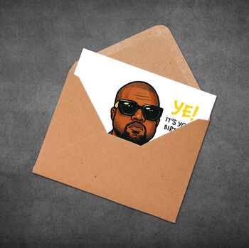 Ye! Birthday Card – Funny Hip Hop Style Card, 6 of 6