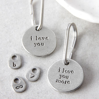 'I Love You'/'I Love You More' Keyring By Kutuu | notonthehighstreet.com