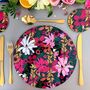 Vivid Garden Blooms Navy Melamine Tableware, thumbnail 1 of 12