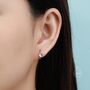 5mm Moonstone Huggie Hoop Earrings, thumbnail 10 of 12