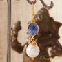 Blue Sapphire And Pearl Gold And Silver Drop Earrings, thumbnail 7 of 10