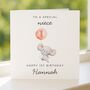 Personalised Niece 1st Birthday Card, thumbnail 1 of 7