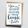 'The Most Amazingly Awesome Couple' Greeting Card, thumbnail 1 of 2