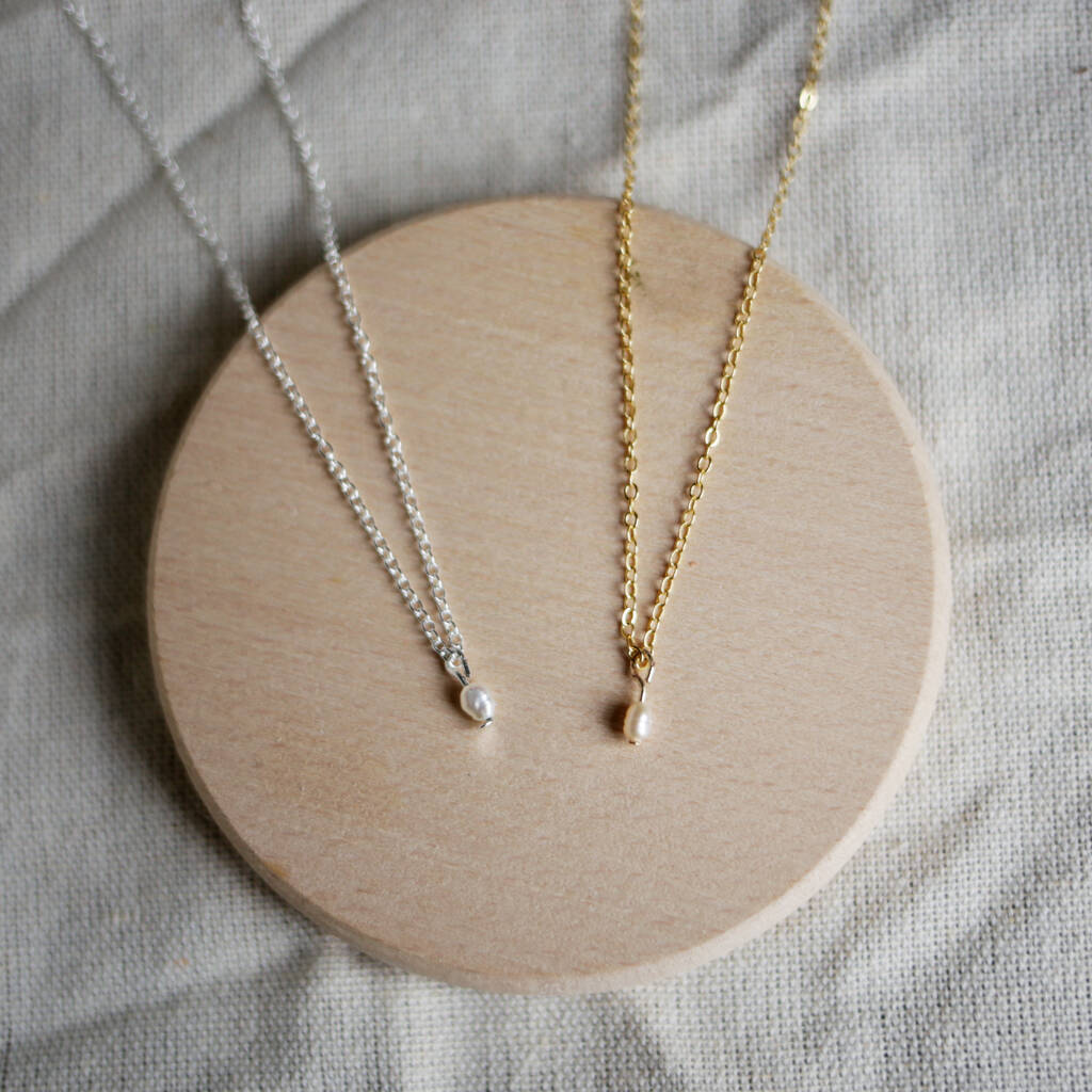 Minimalist Natural Freshwater Pearl Necklace, 1 of 6