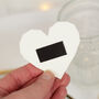 Geometric Heart White Acrylic Wedding Favour Magnet, thumbnail 2 of 7