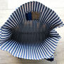Royal Blue Stripe Cotton Beach Tote, thumbnail 3 of 4