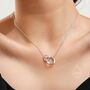 Sterling Silver Double Mobius Circle Necklace, thumbnail 5 of 11