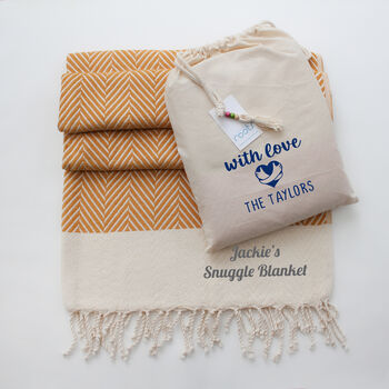 Cotton Throw Blanket, Christmas Gift For Family, 7 of 12