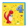 Personalised Dinosaur Kids Age Birthday Card, thumbnail 1 of 1