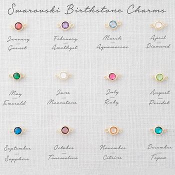 Initial Letter And Birthstone Personalised Necklace, 4 of 6
