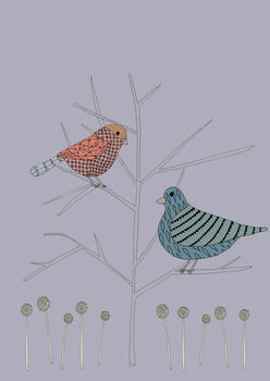 Two Birds Sitting In A Tree Print, 2 of 2