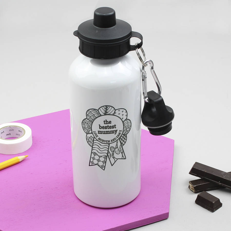 personalised 'bestest mum' mother's day water bottle by xoxo ...