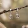 Heart Sterling Silver Small Hoop Earrings, thumbnail 6 of 9