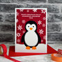 'Penguin' Personalised Christmas Card For Children, thumbnail 2 of 3