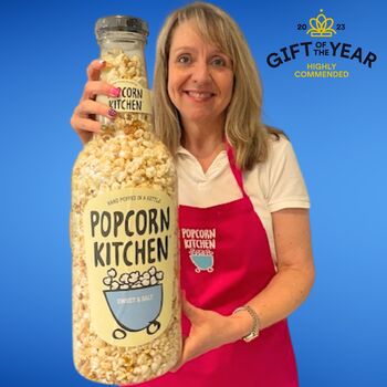 Giant 'Money Box' Gourmet Popcorn Bottle Sweet And Salt, 2 of 9