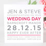 Personalised Typography Wedding Day Card, thumbnail 7 of 11