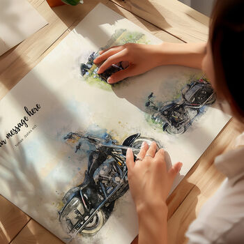 Personalised Motorbike Print, 4 of 4