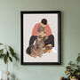 Custom Dad Pet Portrait Dog Cat Gift Print, thumbnail 2 of 8