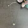 Silver Plated Green Opal Necklace, thumbnail 2 of 9