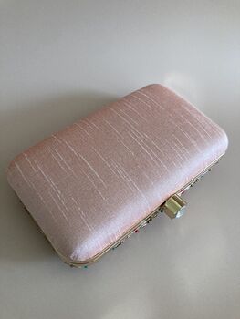 Handcrafted Pink Sequin Clutch Bag, 8 of 8