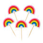 Rainbow Shaped Candles Five Pack, thumbnail 3 of 5