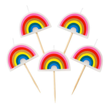 Rainbow Shaped Candles Five Pack, 3 of 5