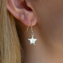 Sterling Silver Star Earrings, thumbnail 3 of 7