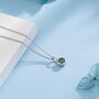 Sterling Silver Emerald Green Cz Bubble Pendant Necklace, thumbnail 7 of 12