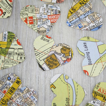 London Map Confetti Hearts, 5 of 6