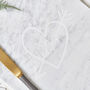 Couples Carved Heart Personalised Marble Serving Board, thumbnail 3 of 5