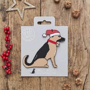 German Shepherd Dog Christmas Decoration Personalisation Available, 3 of 5