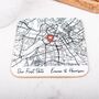 Personalised Valentines Map Coaster, thumbnail 2 of 2