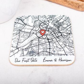 Personalised Valentines Map Coaster, 2 of 2