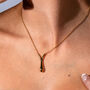 V Drop Pendant In Gold Plated, thumbnail 2 of 4