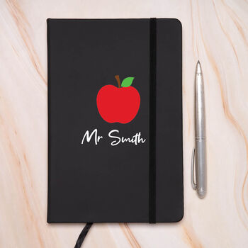 Personalised Teacher Apple Pu A5 Notebook, 4 of 4