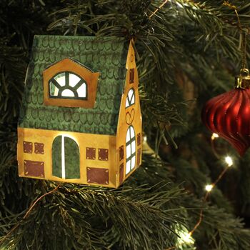 Diy Ornament Kit: Two Classic Paper Houses, 3 of 11