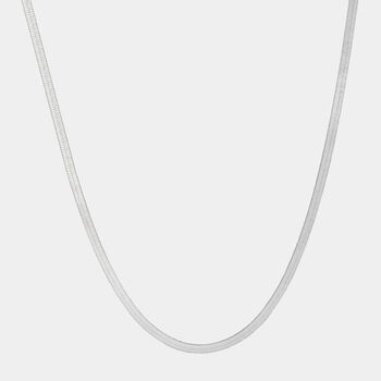 Sterling Silver Herringbone Necklace For Women, 2 of 5