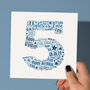 Blue Star Personalised 5th Birthday Card, thumbnail 1 of 6