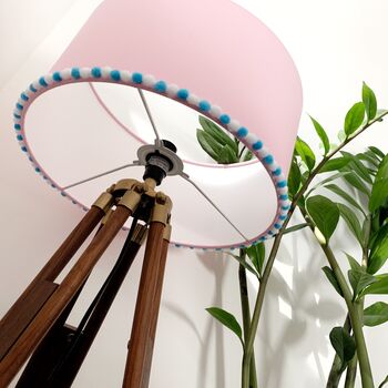 Lampshade With Pom Pom Finish, 3 of 12