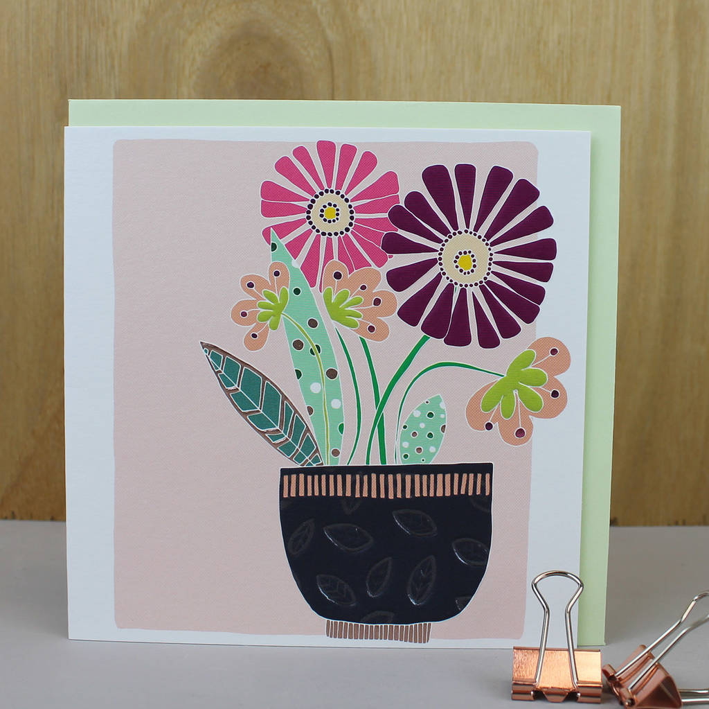 Plant Theme Greeting Card By Molly Mae