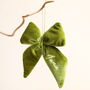 Personalised Vintage Velvet Bow Hanging Decoration, thumbnail 2 of 4