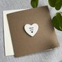 Miss You Porcelain Heart Keepsake Card, thumbnail 1 of 5