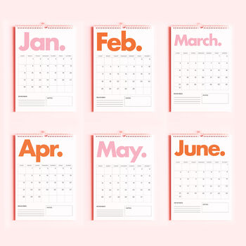 Pink 2024 Calendar, 3 of 4
