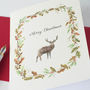 Stag And Wreath Christmas Card, thumbnail 3 of 5